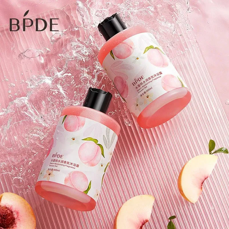 BPDE Peach Moisturizing Natural Organic Shower Gel Cleansing & skin care body wash gel 400ml BDI81806