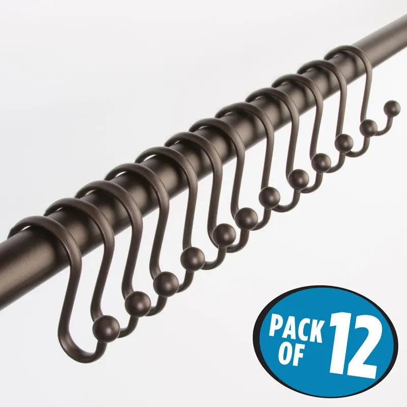 iDesign Axis Shower Hooks with Ball Set of 12 in Bronze