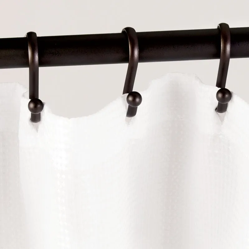 iDesign Axis Shower Hooks with Ball Set of 12 in Bronze