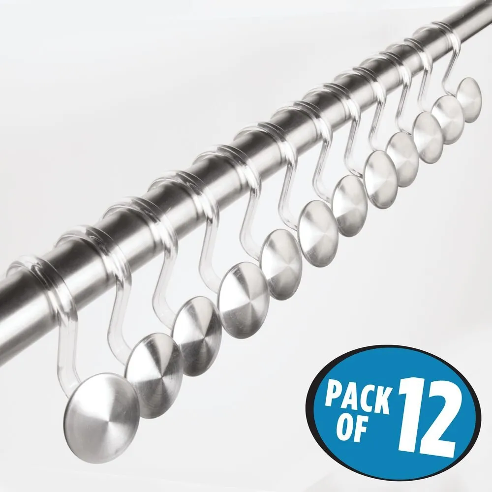 iDesign Forma Maxi Shower Hook Set of 12 in Brushed Stainless Steel