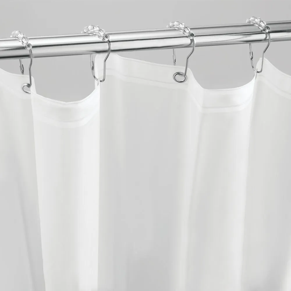iDesign Shower Curtain Rollerz (Set of 12) in Clear and Chrome