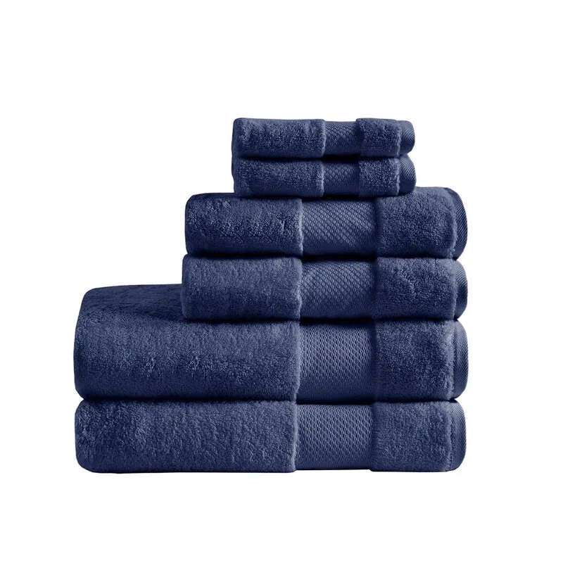 Nona 6 Piece 100% Turkish Cotton Towel Set (Set of 6)