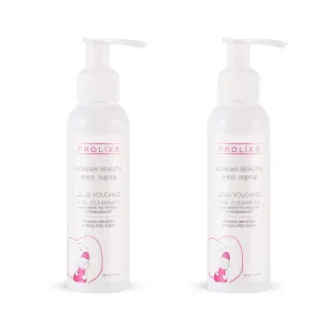 Prolixr's Jeju Volcanic Oil Cleanser - Makeup Cleansing Oil - Deep Pore Cleansing & Hydration - Evens Out Skin Tone - Korean Skin Care Products - For All Skin Types - Pack Of 2